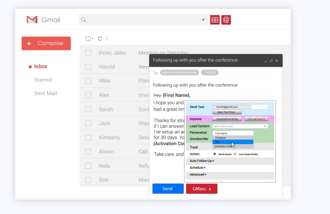 How to use GMass' campaign feature