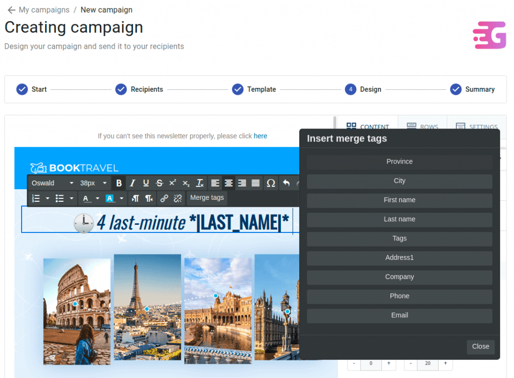 Create a Gumbamail campaign to mail merge using Google Docs 