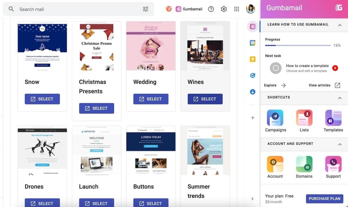 Gumbamail email marketing templates